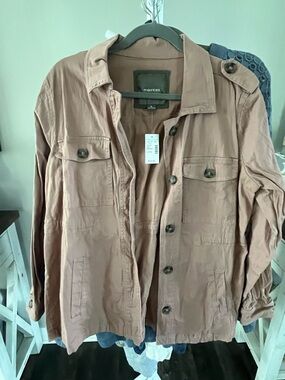 Maurices Button-Front Jacket in Dusty Mauve
